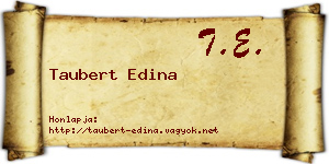 Taubert Edina névjegykártya
